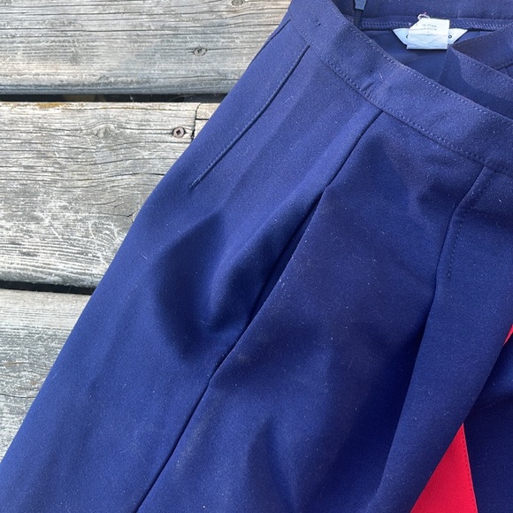 Red & Navy Pleated Panel Skirt - Picture 5 of 6